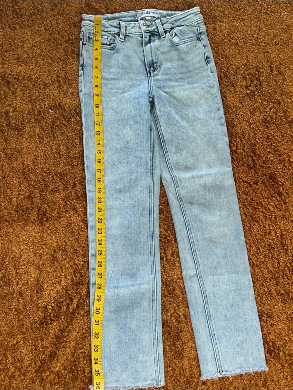 PAIGE Light Wash High-Rise Straight Leg Jeans - Picture 3 of 9